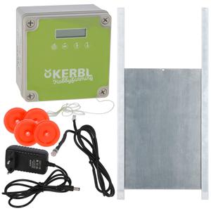 70546-kit-porte-poulailler-automatique-kerbl-blanc-vert-rouge-300x400-mm