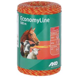 44519-cordelette-pour-cloture-electrique-ako-economy-line-jaune-orange-500-m-3x0-16-mm