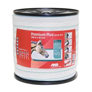 449125-ruban-de-cloture-ako-premium-plus-white-green-200-m-40-mm