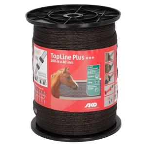 449553-ruban-de-cloture-ako-topline-plus-marron-200-m-40-mm