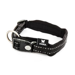 3008007-collier-pour-chien-nylon-reglable-arka-haok-s-noir-15x30-35-cm