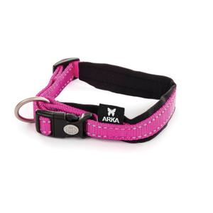 3008013-collier-pour-chien-nylon-reglable-arka-haok-s-rose-15x30-35-cm