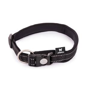3008031-collier-pour-chien-nylon-reglable-arka-haok-l-noir-25x55-60-cm