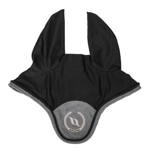 2415900-bonnet-anti-mouches-pour-cheval-back-on-track-haze-noir-gris