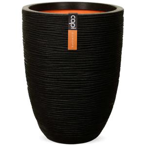 424223-pot-a-fleurs-elegant-bas-capi-nature-rib-kblr782-noir-36x47-cm