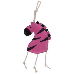 3228262-jouet-zebre-pour-cheval-covalliero-rose-noir-40-cm