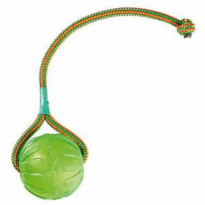 750070-balle-pour-chien-avec-corde-difac-everlasting-fun-vert-9-cm