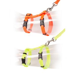 11205-laisse-et-harnais-pour-chat-reflechissant-uni-duvoplus-orange-jaune-55x1x0-5-cm