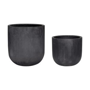 850601-pots-hubsch-interior-villa-x2-noir-33x31-40x44-cm
