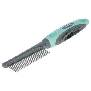 80059-peigne-fin-kerbl-turquoise-gris-21-cm