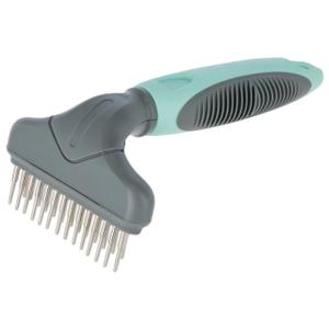 80063-etrille-de-demelage-2-rangees-kerbl-turquoise-gris-15x9-cm