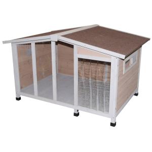 81334-niche-pour-chien-avec-plexiglas-kerbl-overview-marron-134x92x82-cm