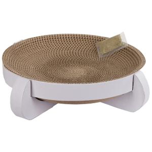 81555-corbeille-pour-chat-griffoir-avec-catnip-kerbl-platinum-blanc-35x35x10-cm