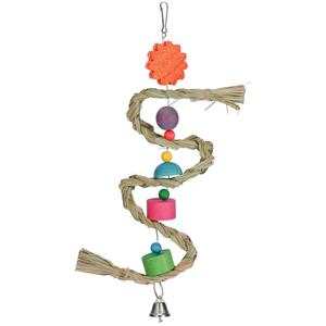 82946-jouet-pour-oiseaux-nature-sisal-kerbl-x1-multicolore-36x14-cm