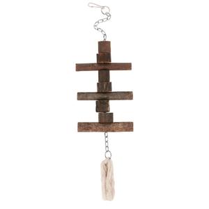 83133-jouet-suspension-en-bois-avec-chaine-mousqueton-kerbl-x1-marron-argente-40-cm