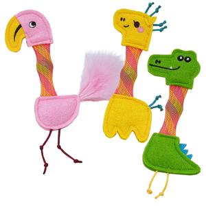 52071-jouets-pour-chat-animaux-du-zoo-en-feutre-avec-hochet-et-herbe-a-chat-nobby-pet-x24-assorti-16-17-cm