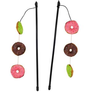 53038-canne-a-peche-pour-chat-avec-des-donuts-et-herbe-nobby-pet-x20-noir-marron-rose-vert-60-cm