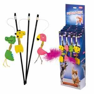 53095-canne-a-peche-pour-chat-avec-des-animaux-du-zoo-en-feutre-avec-balle-hochet-et-herbe-nobby-pet-x18-noir-vert-jaune-rose-90-cm