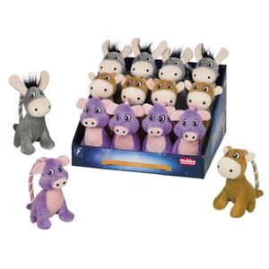 60414-peluches-ane-vache-cochon-pour-chien-avec-corde-nobby-pet-x12-violet-beige-gris-14-cm