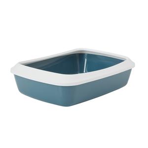 72117-bac-a-litiere-avec-rebord-pour-chat-nobby-pet-iriz-vert-clair-blanche-tu