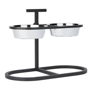 73876-support-gamelle-ajustable-nobby-pet-calme-noir-argente-53-cm