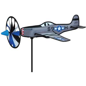 pkmust-g-petit-girouette-premier-kites-p51-mustang-gris-noir-bleu-52x48x17-8-cm