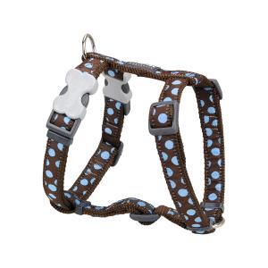f5702-dh-s2-br-12-harnais-reglable-pour-chien-red-dingo-marron-pois-roses-12-mm