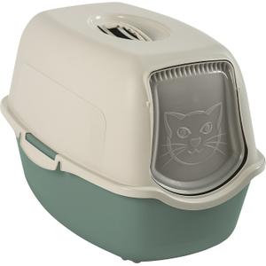 232618-bac-a-litiere-pour-chat-rotho-mypet-vert-d-eau-blanc-56x40x39-cm