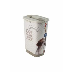 83194-boite-de-stockage-alimentaire-pour-chien-rotho-mypet-joy-blanc-marron