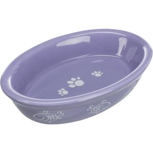 24495-gamelles-pour-chat-ovale-pattes-motif-poisson-en-ceramique-trixie-violet-blanc-tu