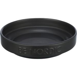 24522-gamelle-pour-chat-plate-en-ceramique-caoutchouc-trixie-be-nordic-noir-0-3-l